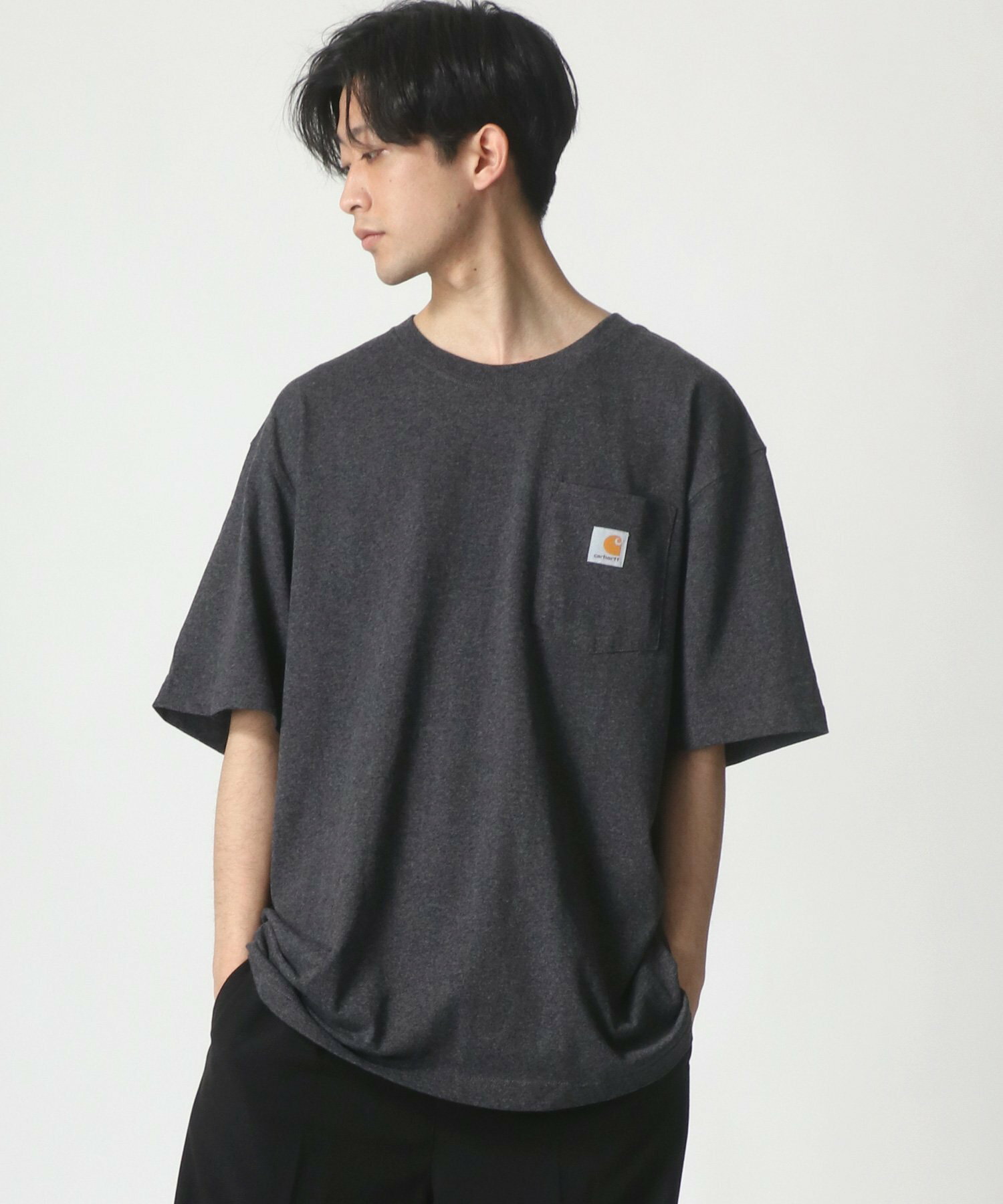 carhartt Tシャツ メンズ 半袖 ワンポイント刺繍 ポケット